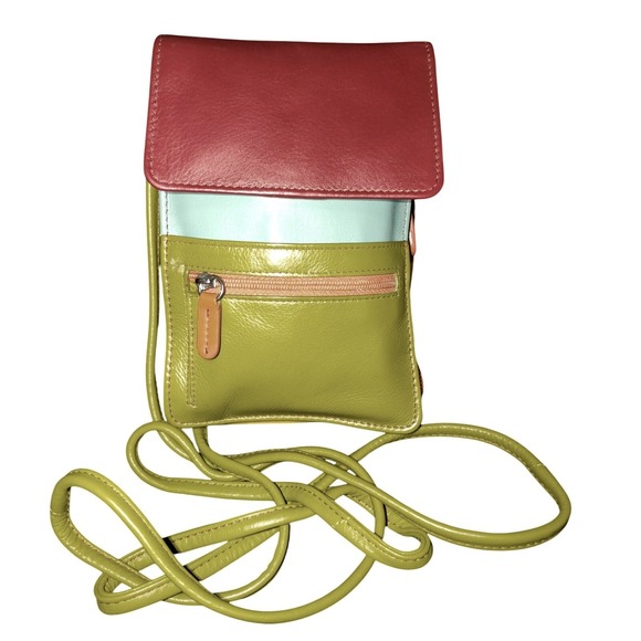 Genuine‎ Leather Crossbody Cell Phone Purse RFID Blocking Small Shoulder Bag - Picture 1 of 12